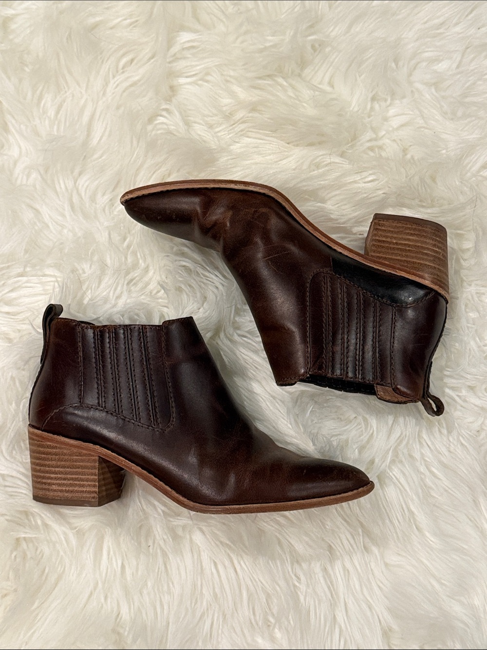 Madewell Classic Women's Brown Leather Ankle Boots 8.5M